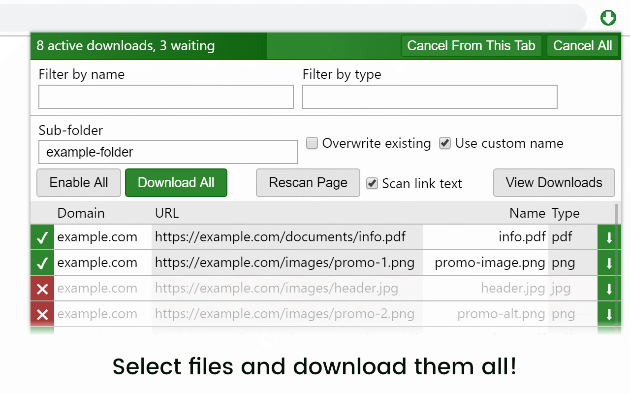 Multi-File Downloader 插件使用教程