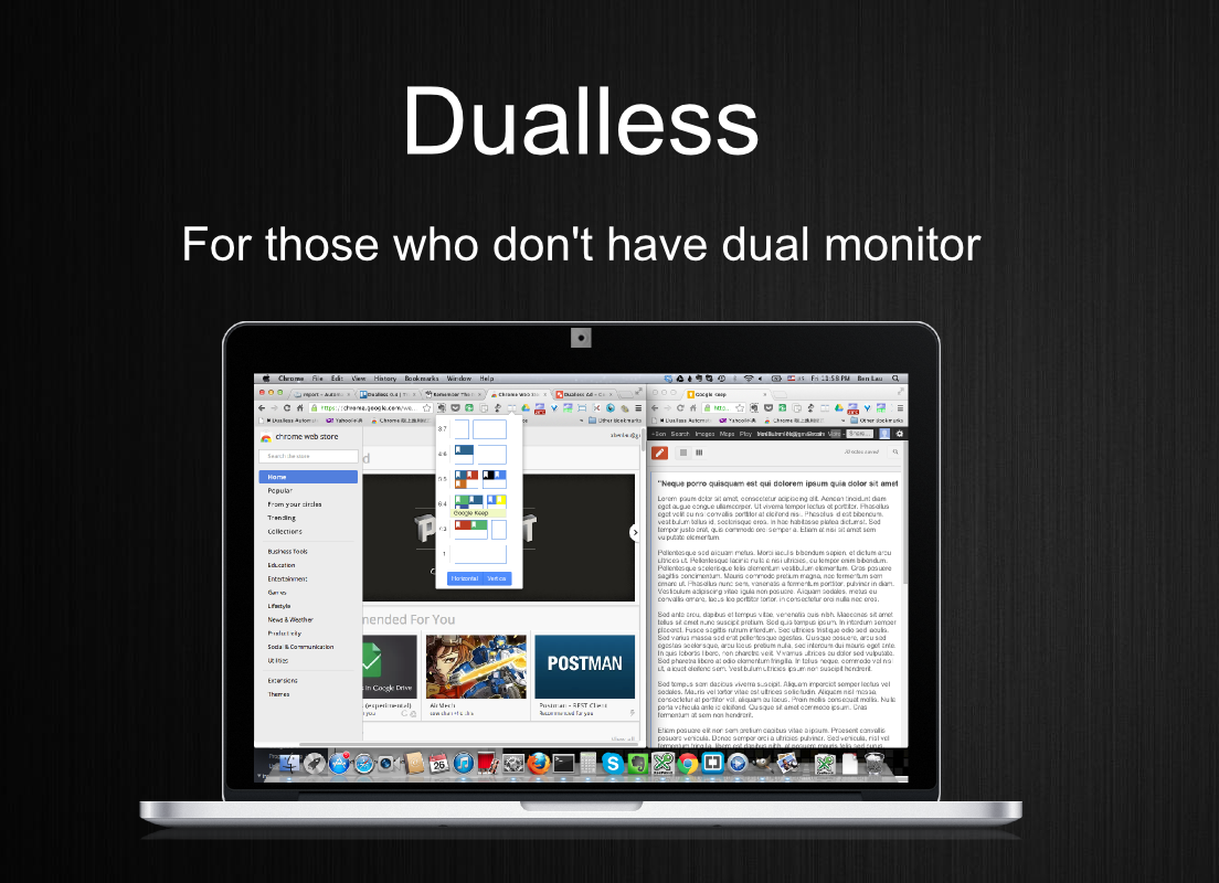  Dualless插件，Chrome浏览器双屏显示工具