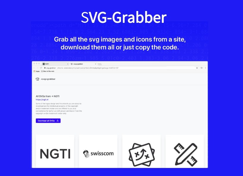 SVG-Grabber插件，免费网页SVG图片下载工具