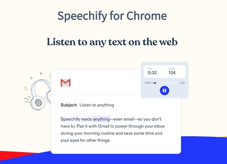  Speechify for Chrome插件，网页内容朗读工具