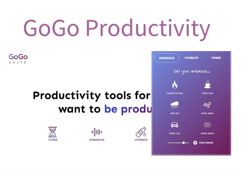 GoGo Productivity插件，Chrome浏览器保持专注工具