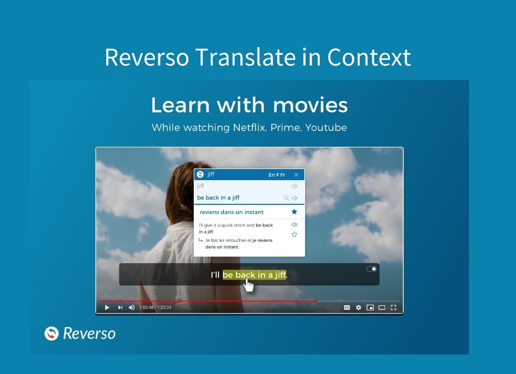 Reverso Translate in Context插件，Chrome浏览器网页翻译工具