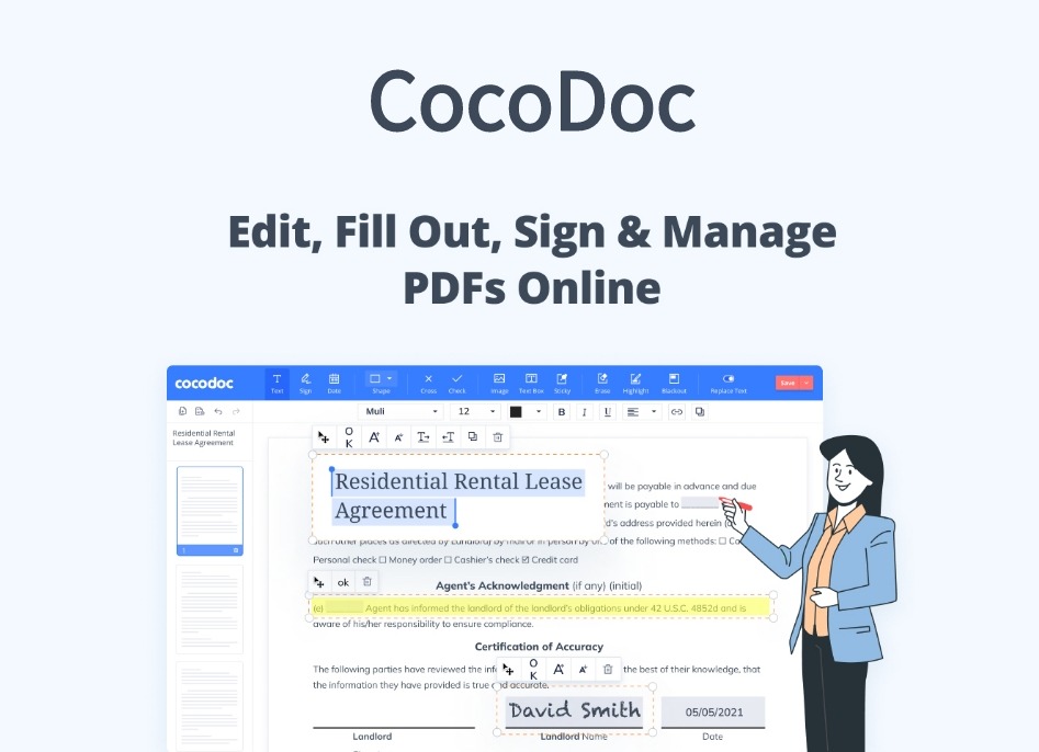 CocoDoc插件，在线PDF编辑器、填充器与转换器
