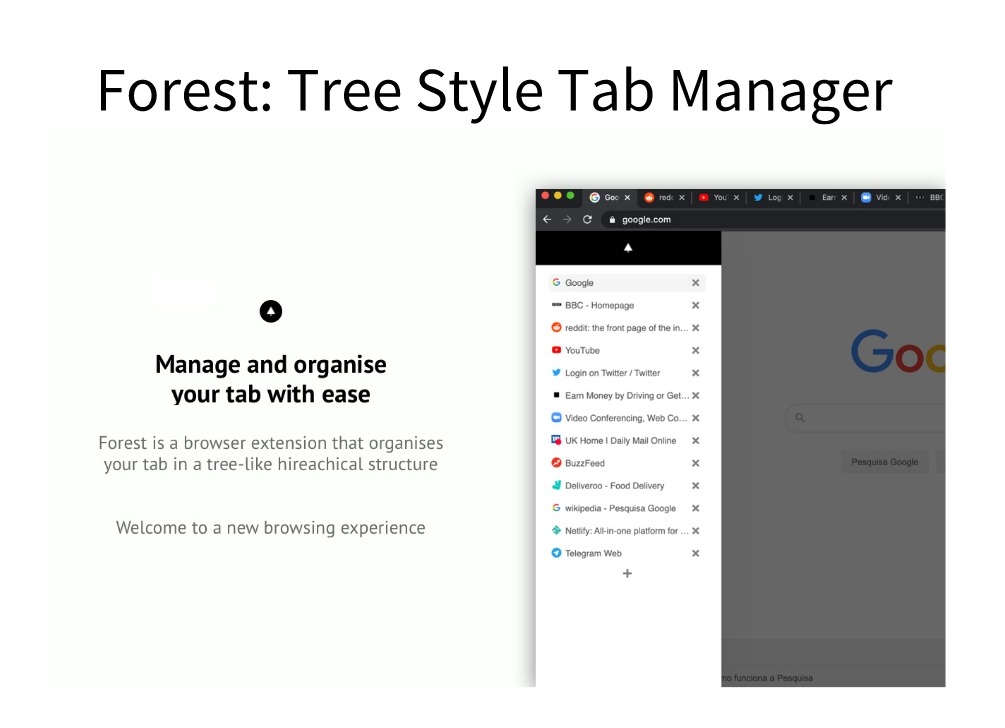 Tree Style Tab Manager插件，浏览器树形标签页工具