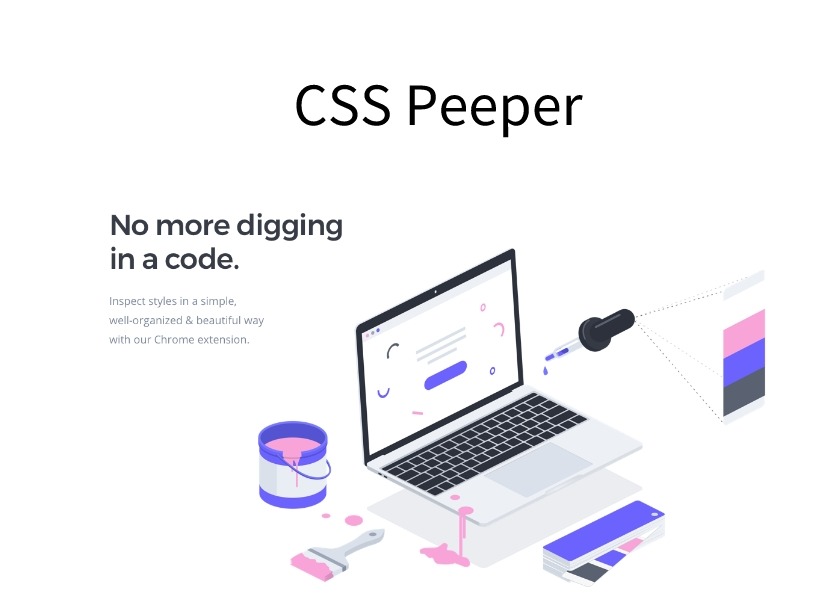 CSS Peeper插件，Chrome浏览器 CSS 查看器