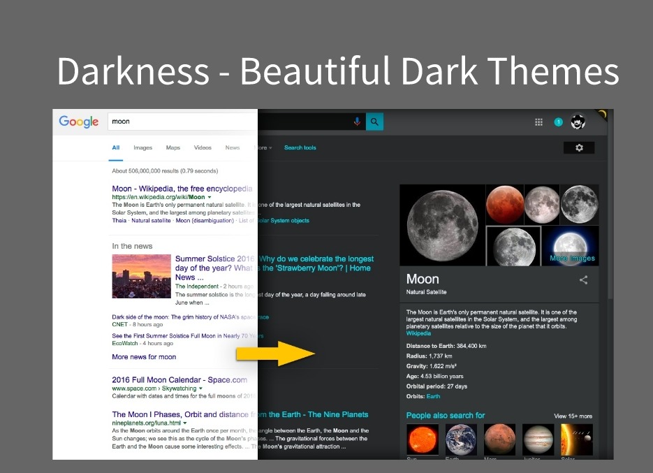 Darkness插件，Chrome浏览器网页精美深色模式