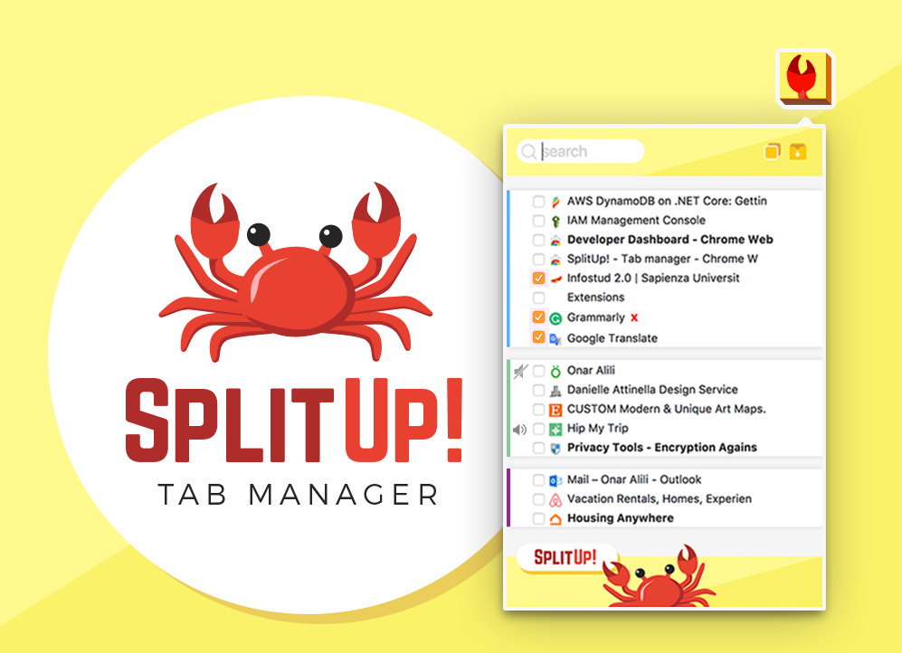 SplitUp!插件，Chrome浏览器终极标签管理器